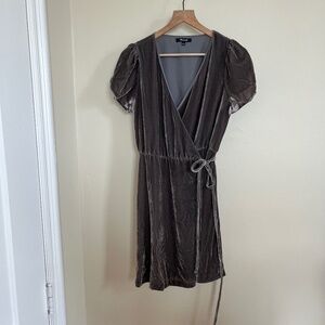 Madewell Mini Velvet Wrap Dress Size Small
